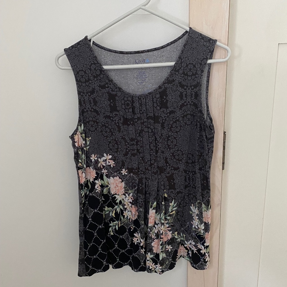 Croft & Barrow Floral Tank Top Sz. S